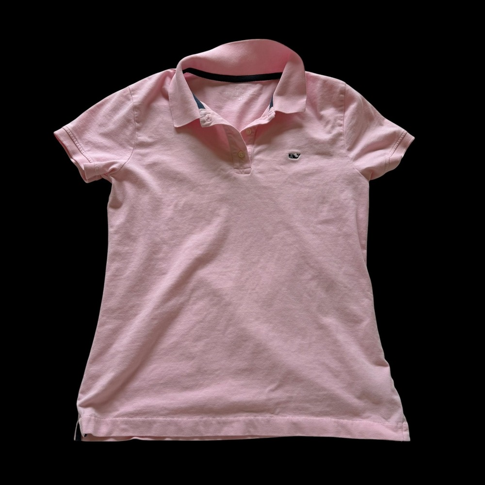 Vineyard Vines‎ Pink Short Sleeve Pique Polo Shirt Whale Logo 2G001207 XS